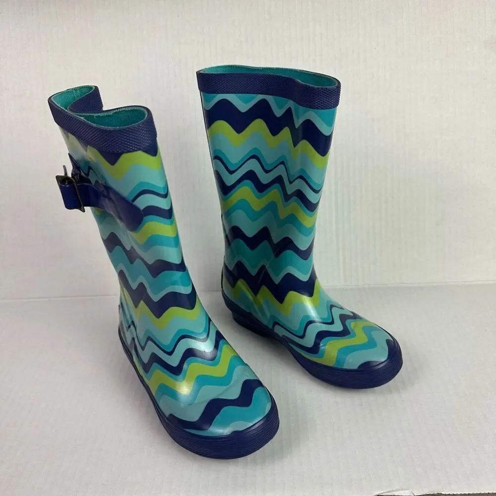 LL Bean Wellie Rainboots size 10 Blue